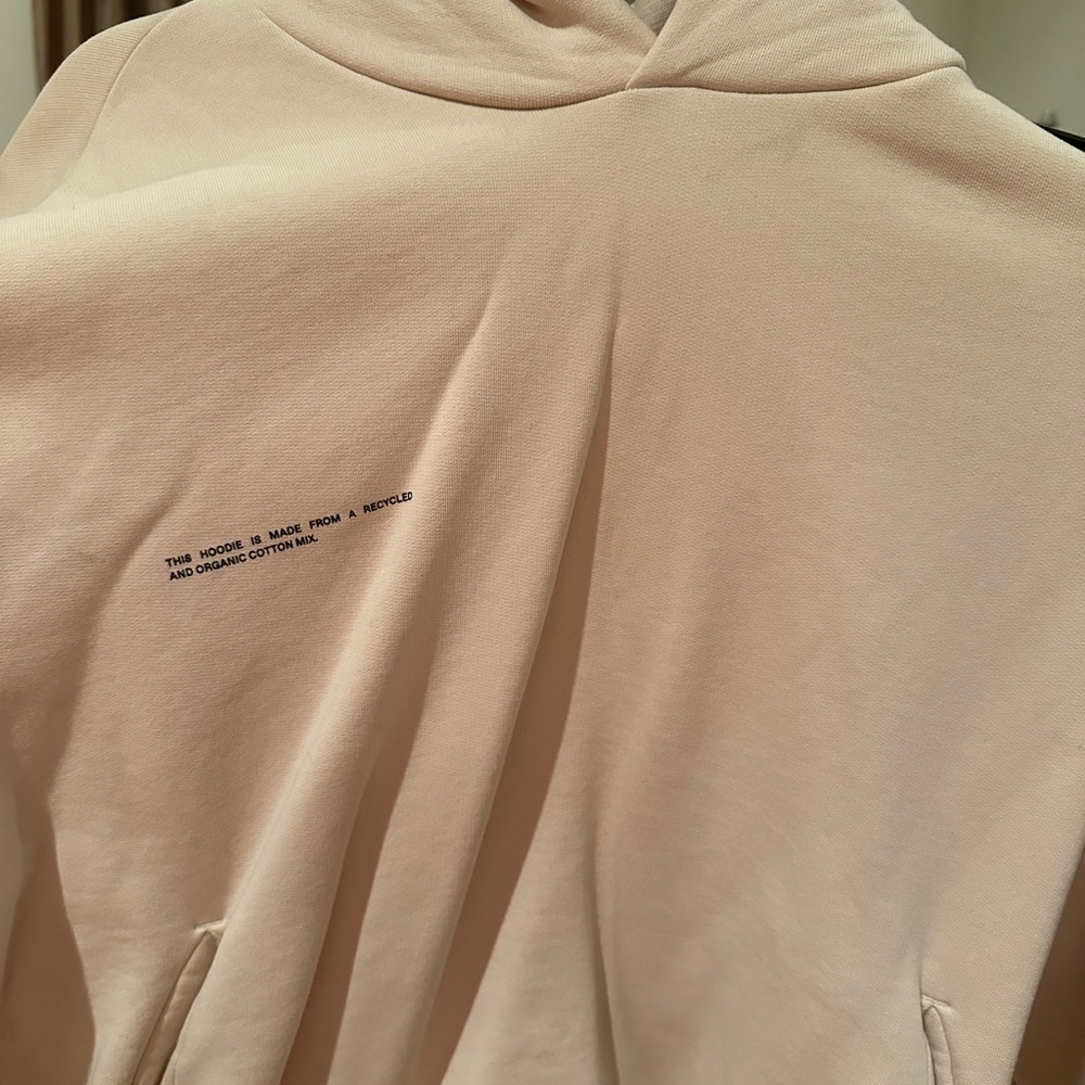 Pangaia Cream Hoodie with Cozy Texture
